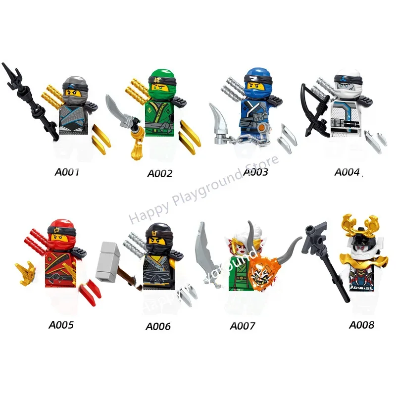 Ninja Figures Garmadon Jay Zane Kai Nya Lloyd Samukai Cole Harumi Ultra Violet Pyro Snake Morro Building Block Kid Christmas Toy