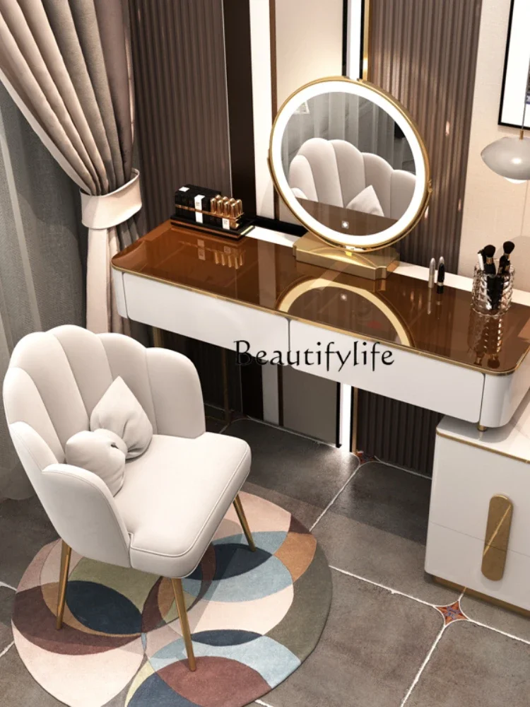 

02Dresser bedroom modern simple light luxury small apartment makeup table