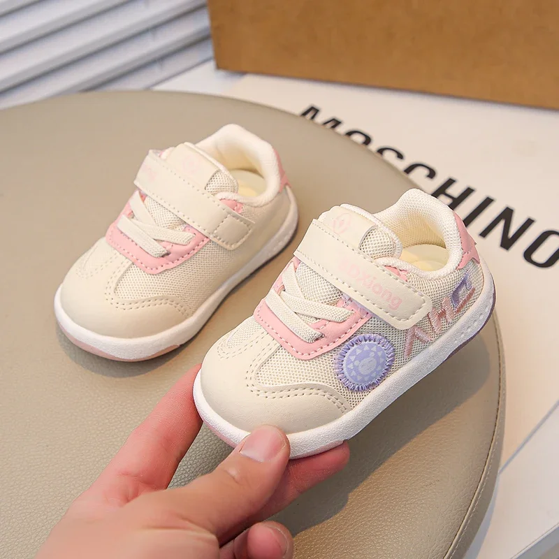 

2026 Walking Shoes Simple Shoes Summer Fashion Baby Shoes Kick Prevention Children's Shoes Baby Hollow Net Shoes Soft Sole