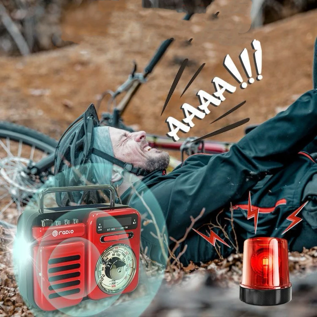 Radio Vintage de alto volumen para exteriores, altavoz portátil con carga solar, multifuncional, inalámbrico, Bluetooth