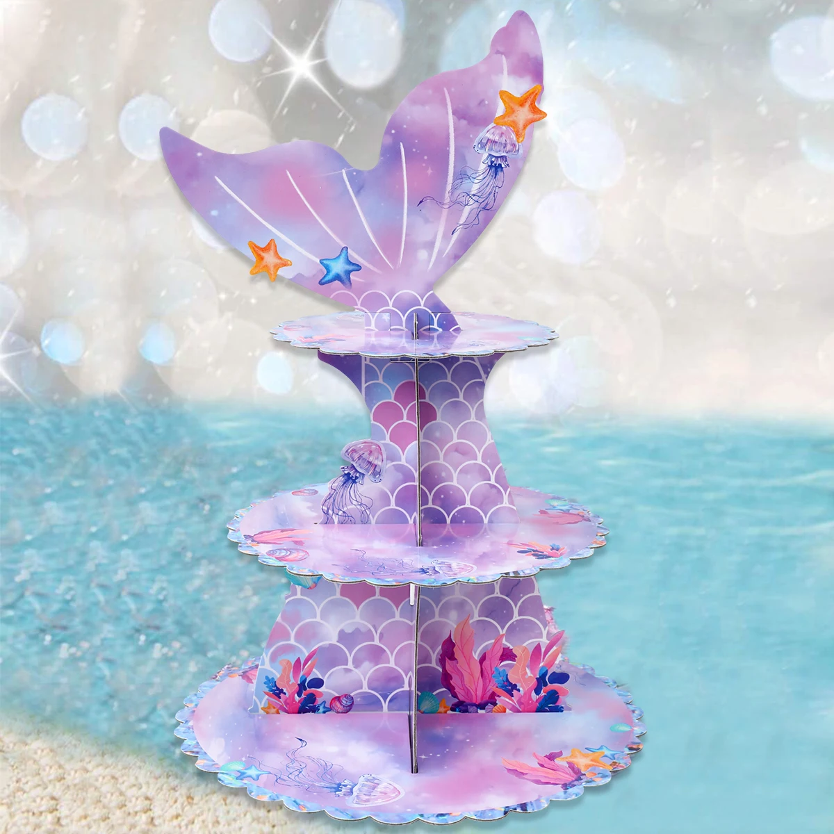 

Mermaid Tail Cupcake Stand Under The Sea Little Mermaid Birthday Party Decor Birrhday Party Decor Kids Girls Party Supplies