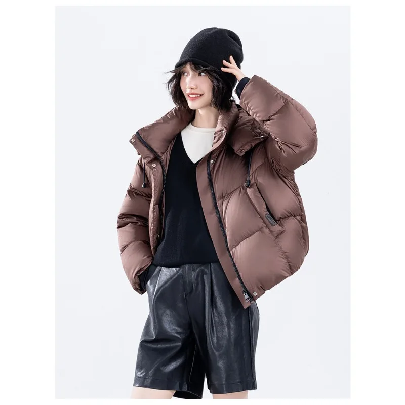 Women New Fashion Casual Sports Hundreds of Short Premium Cotton Clothes Casual Net Red Thickened Hooded Cotton Coat Winter