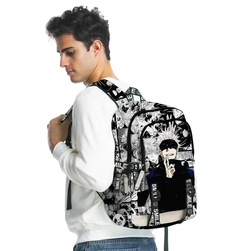 72th cosplay anime satoru gojo mochila portátil meninos meninas adolescentes escola viagem bolsa de ombro