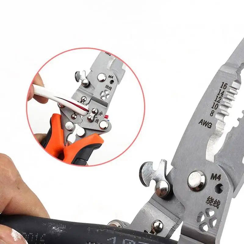 Wire Splicer Tool 12 In 1 Wire Stripper And Crimping Tool Professional Ergonomic Non-slip Handle Wire Crimping Tool For Clamping