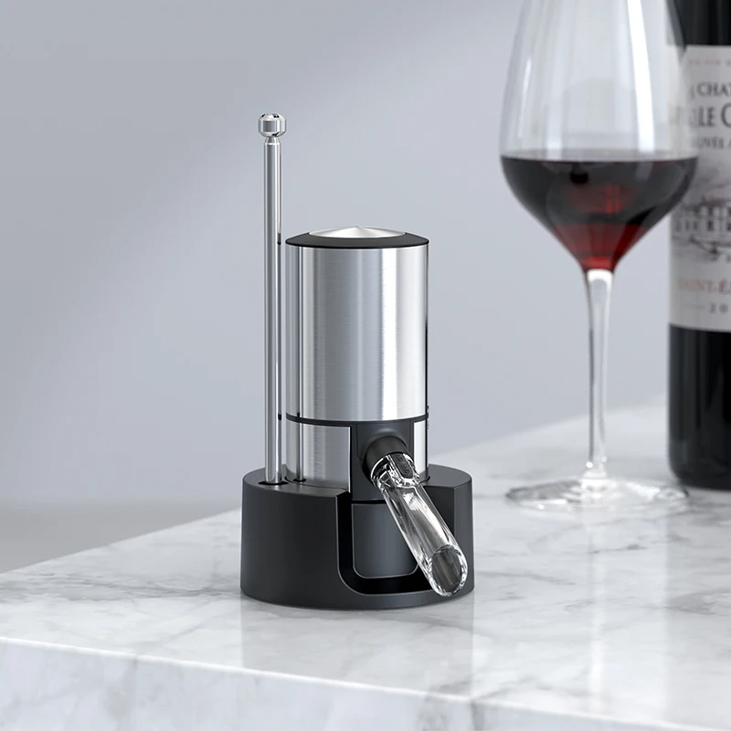 

Hot Selling Steel Electric Wine Decanter With Aerator And Pourer Bar Accessories Type Stick Shape For Bars