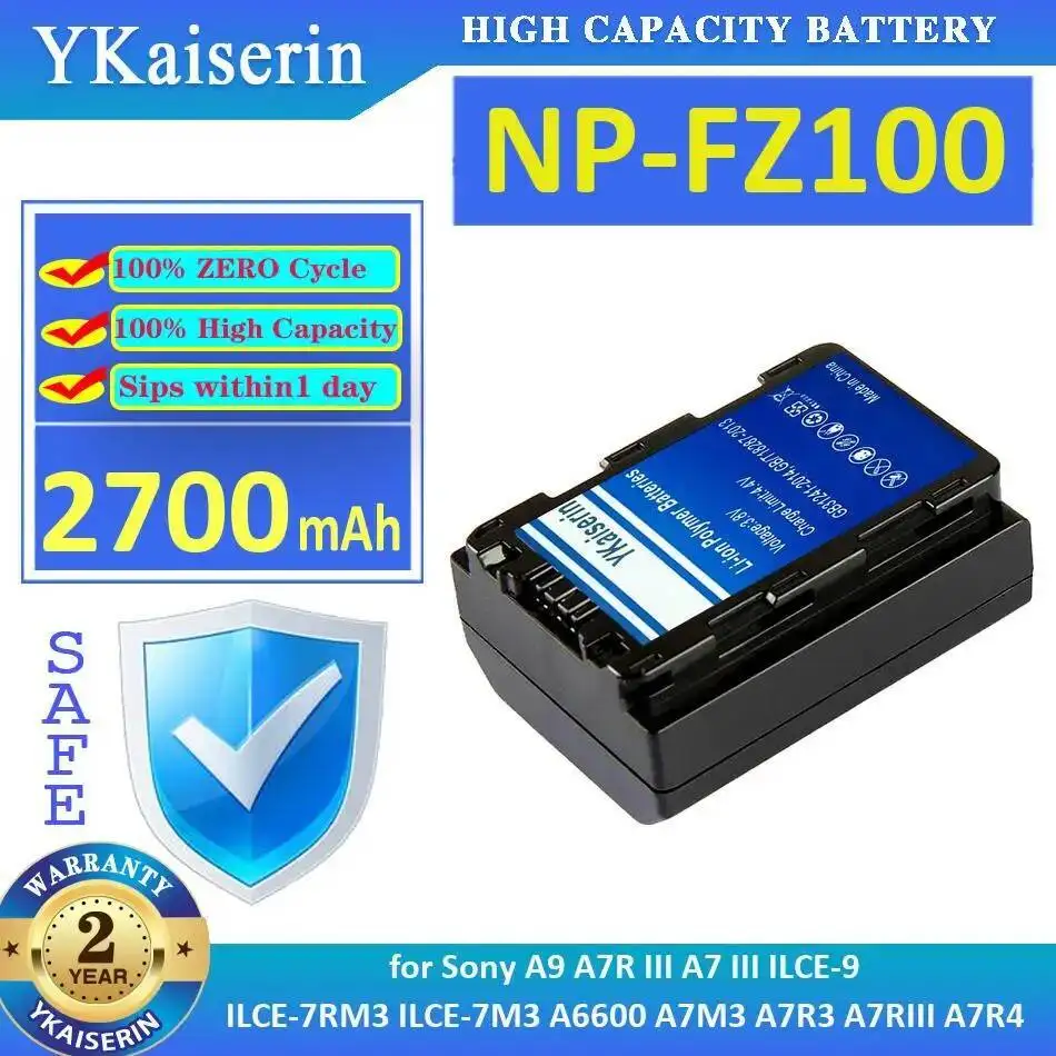 

Camera Battery NP-FZ100 2700Mah For Sony A9 A7R Iii A7 Ilce-9 Ilce-7RM3 Ilce-7M3 A6600 A7M3 A7R3 A7RIII A7R4
