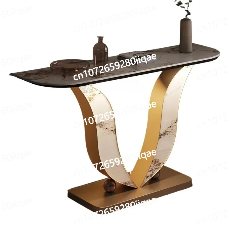 

Household Stainless Steel Entrance Cabinet Simple Hallway Living Room Entrance Hallway Table