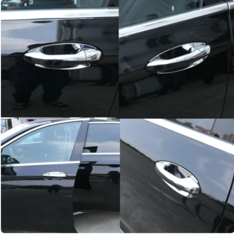 

Silver ABS outer door handle bowl cover decorative plastic cover suitable for Mercedes Benz E-Class 2016-2020