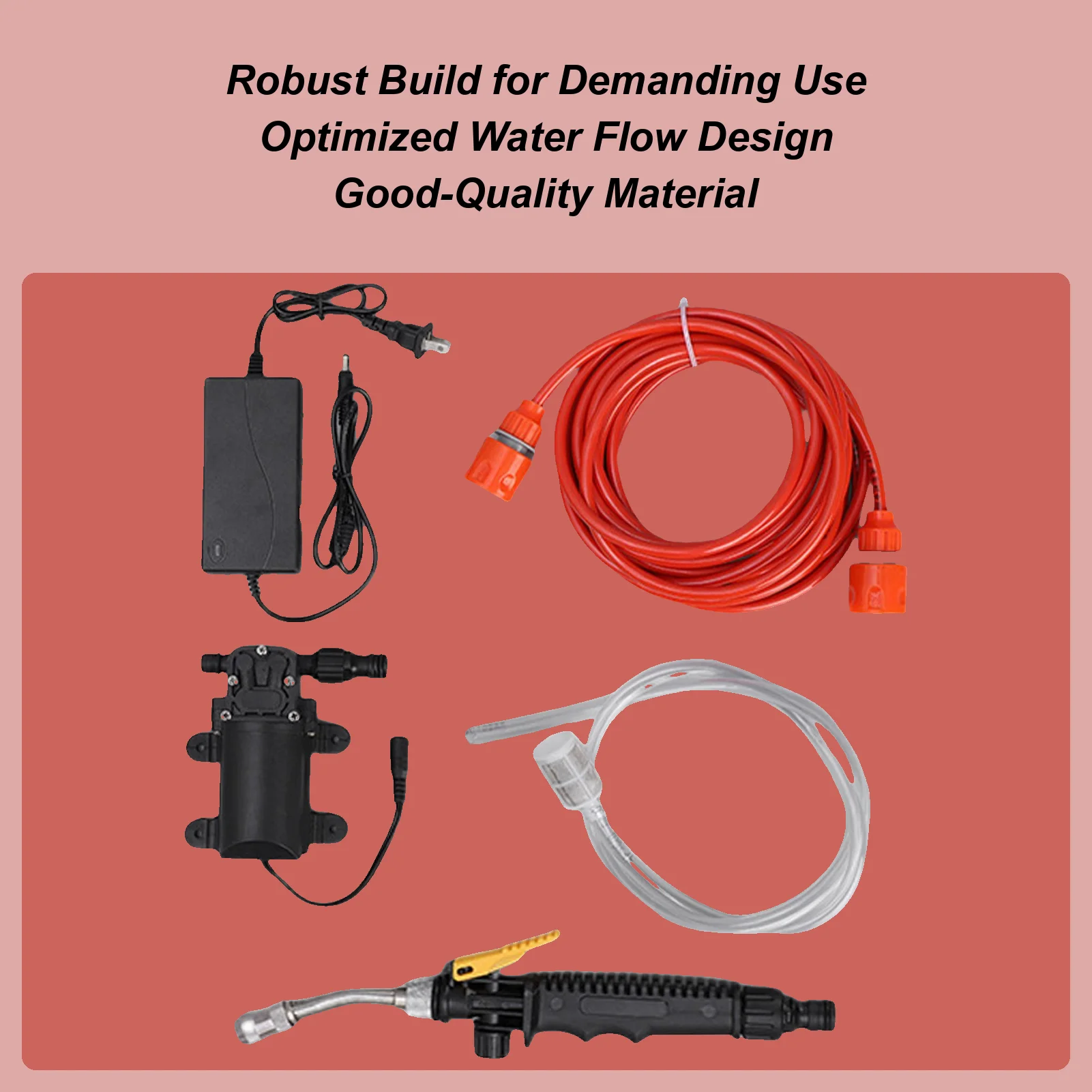 

Portable Power Washer Car Wash Pressure Washer Cleaning Accessories For Conditioner Evaporator Road Camping Outdoor Boat Garden