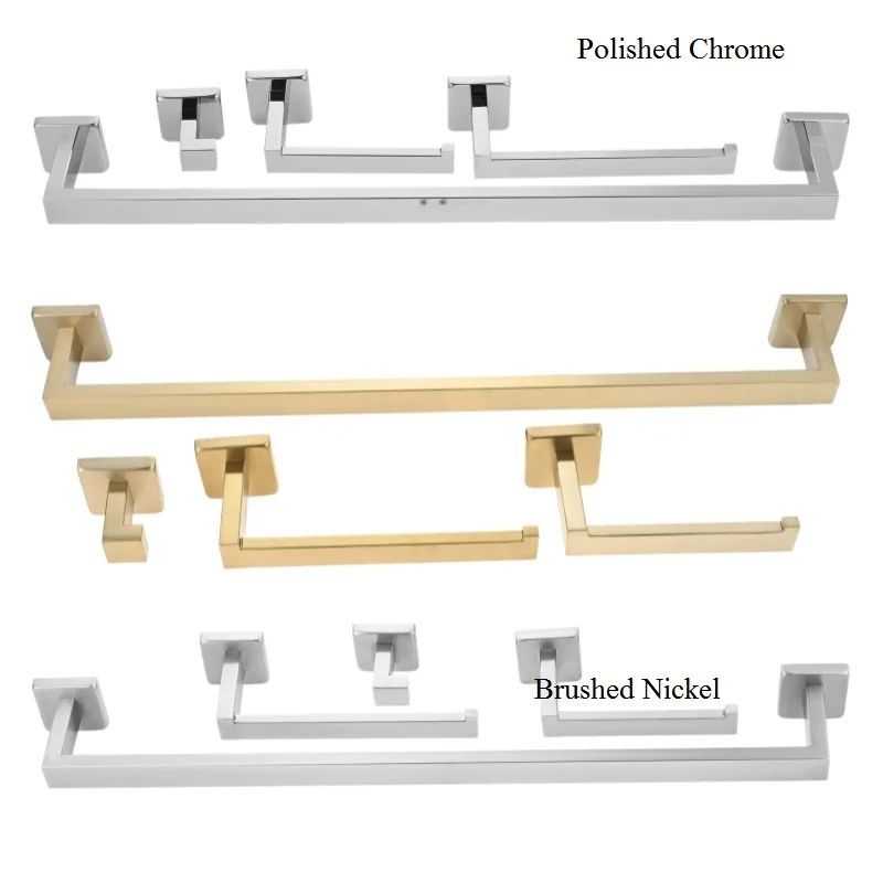 4 قطعة مجموعة حامل المناشف المثبتة على الحائط نحى الذهب المصقول الكروم نحى النيكل منشفة بار اليد حامل ورق المرحاض خطاطيف المناشف