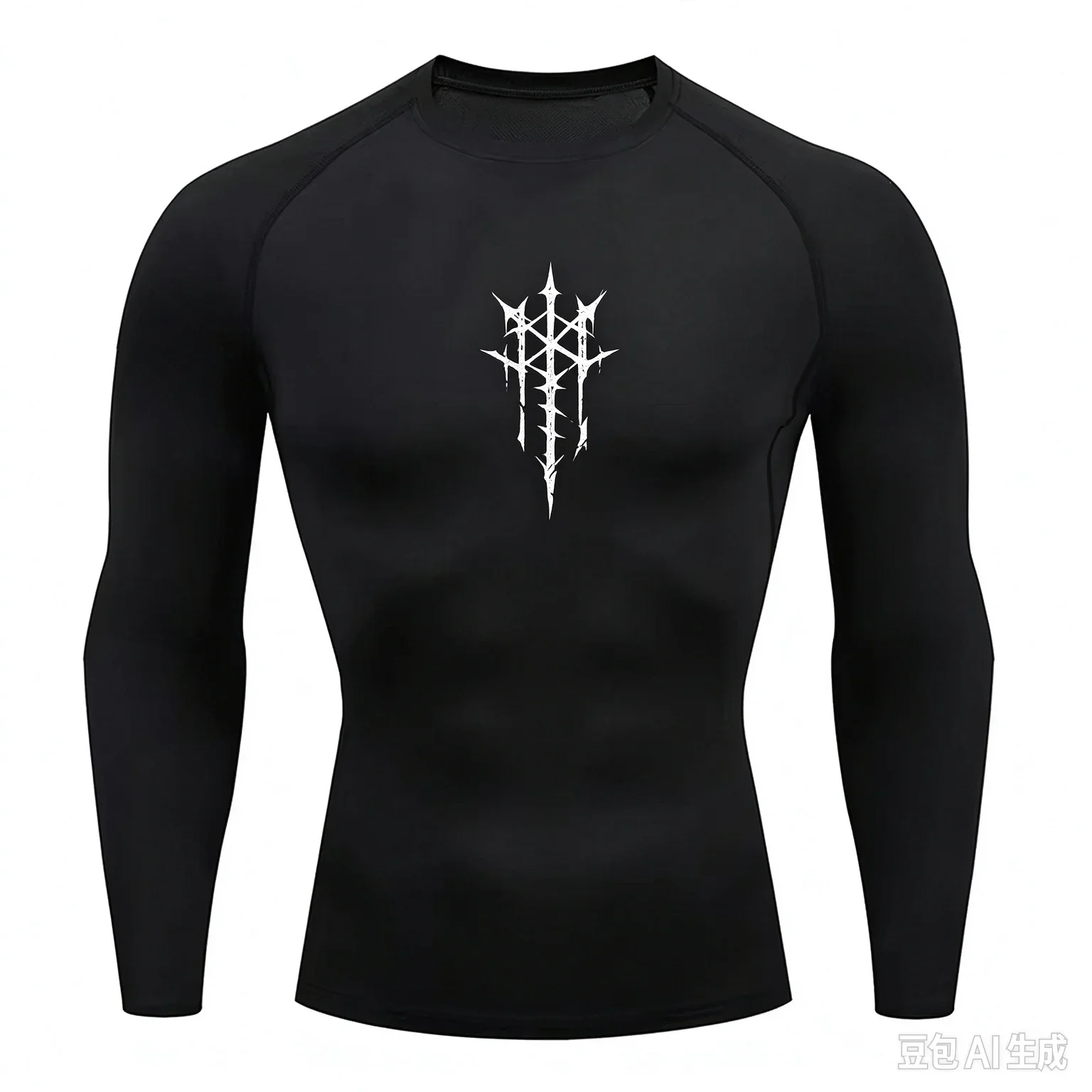 Men's anime compression comfortable quick drying gym fitness running tight fitting exercise top