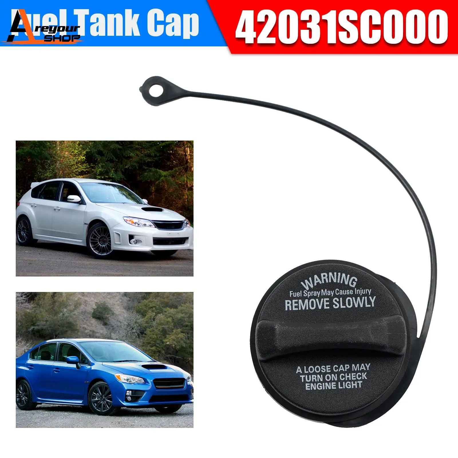 Areyourshop Fuel Gas Tank Fill Cap 42031SC000 For Impreza WRX & STi Forester 2011-2014