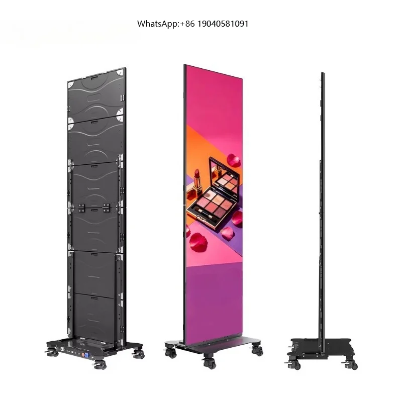 P0.9 P1.25 P1.5  Foldable LED Poster Indoor Portable Video Wall Display Screen for Retail Shopping Mall