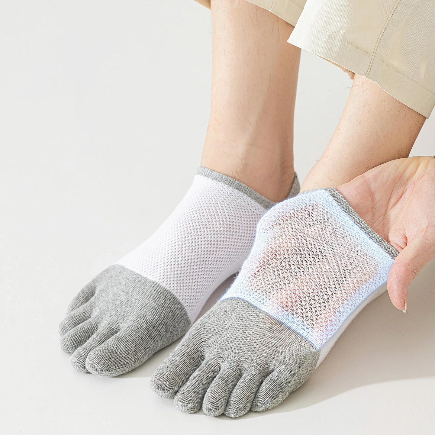 5켤레 남성용 노쇼 토삭스 여름용 얇은 메쉬 통기성 면 - Toe Sock Split 리뷰 및 가격