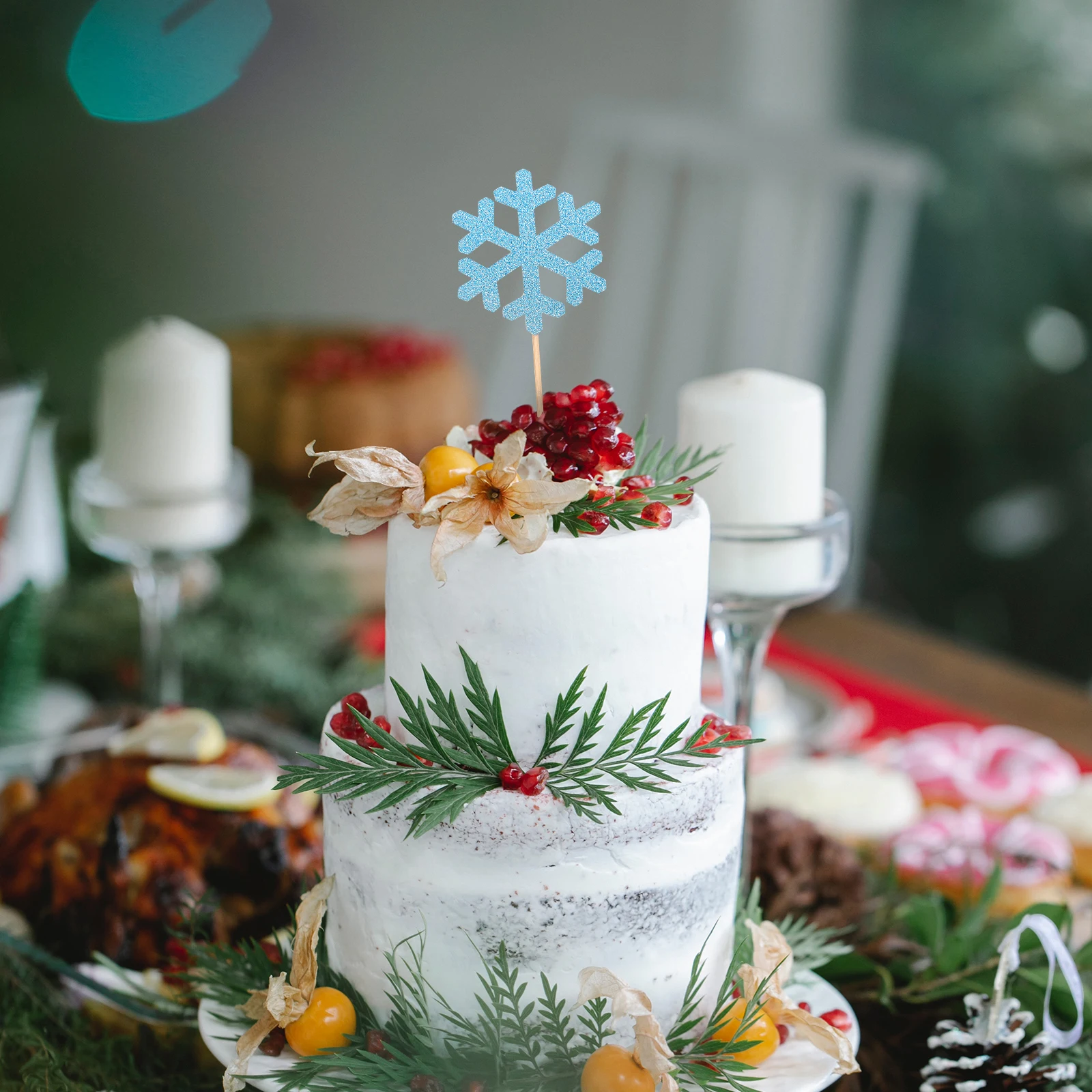 

13 Pcs Winter Decor Birthday Insertion Cake Decorating Supplies Topper Decorate Inserts Decorations Festive Baby