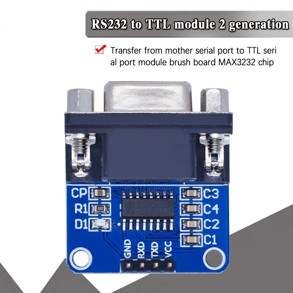 MAX3232 RS232 to TTL Serial Port Converter Module DB9 Connector MAX232