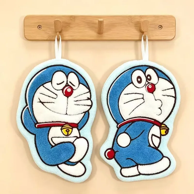 Doraemons Cute Hanging Towel Kitchen Hand Towels Bathroom Soft Absorbent Handkerchief Cartoon Anime Character Kawaii Dishcloth - view 3