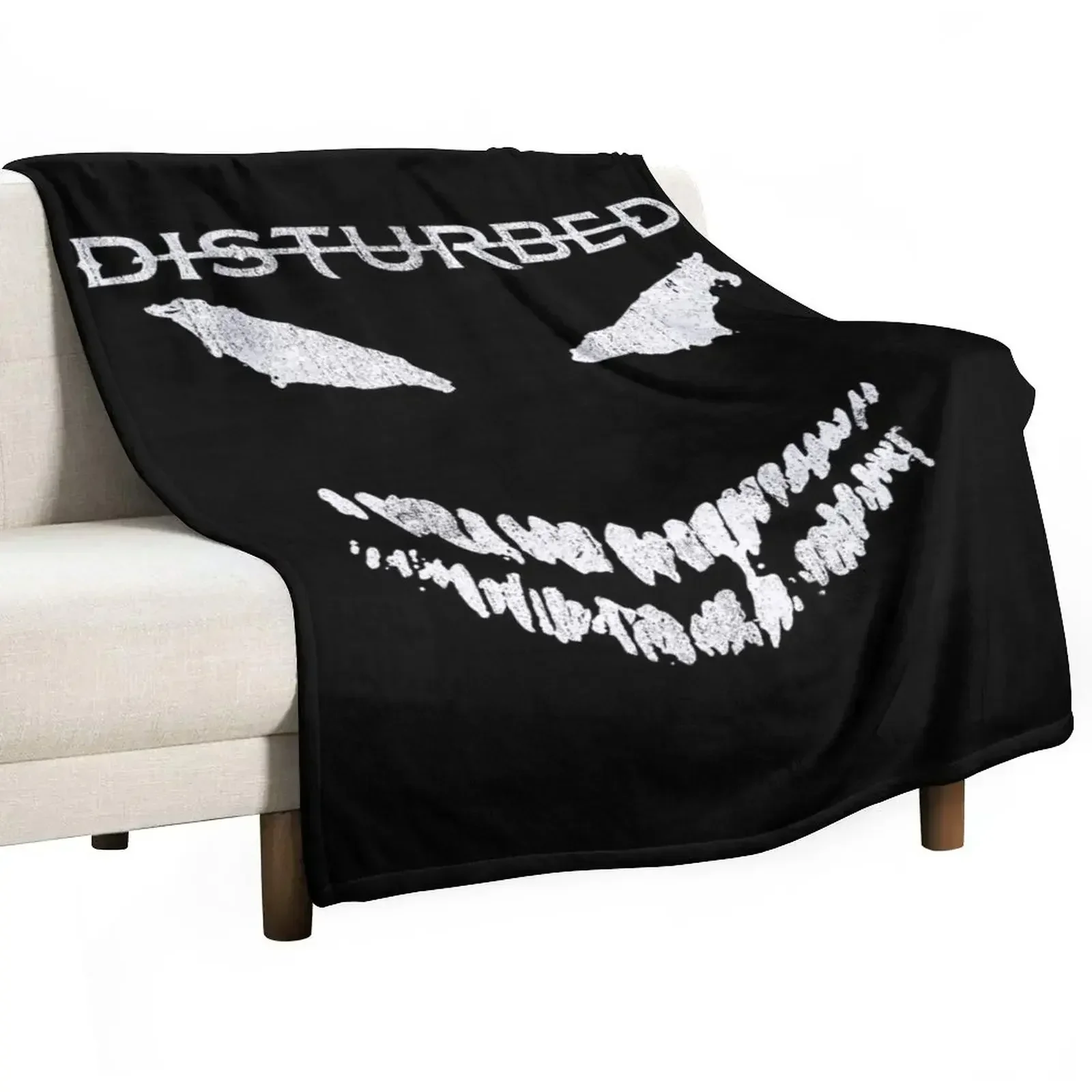 Couverture décorative « Disturbed Throw Blanket », idées cadeaux pour la Saint-Valentin, pour l'hiver, cadeau amusant et original, couvertures vintage pour la plage