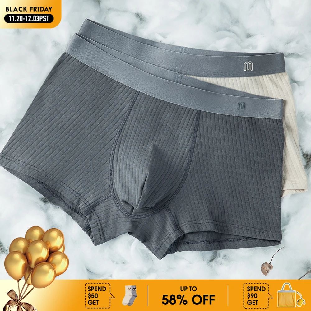 Maden-ropa interior sin costuras para hombre, Bóxer transpirable antibacteriano, pantalones cortos deportivos finos de gran tamaño