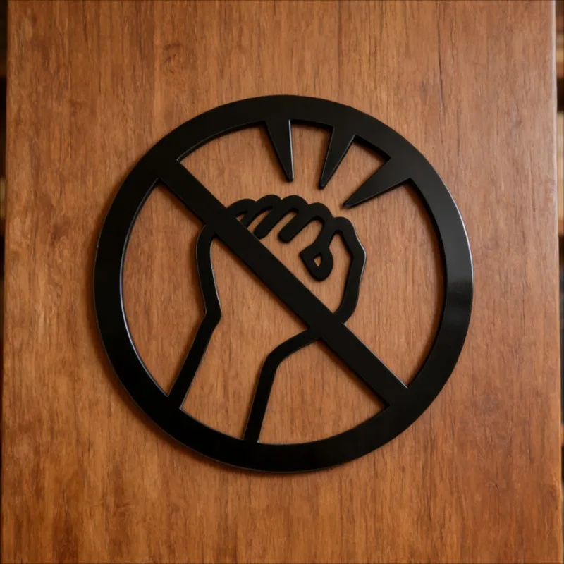 Acrylic 3D Do Not Knock Sign Self-Adhesive Door Decor Privacy Notice Restaurant Hotel Toilet Office Home Hanging Plaque