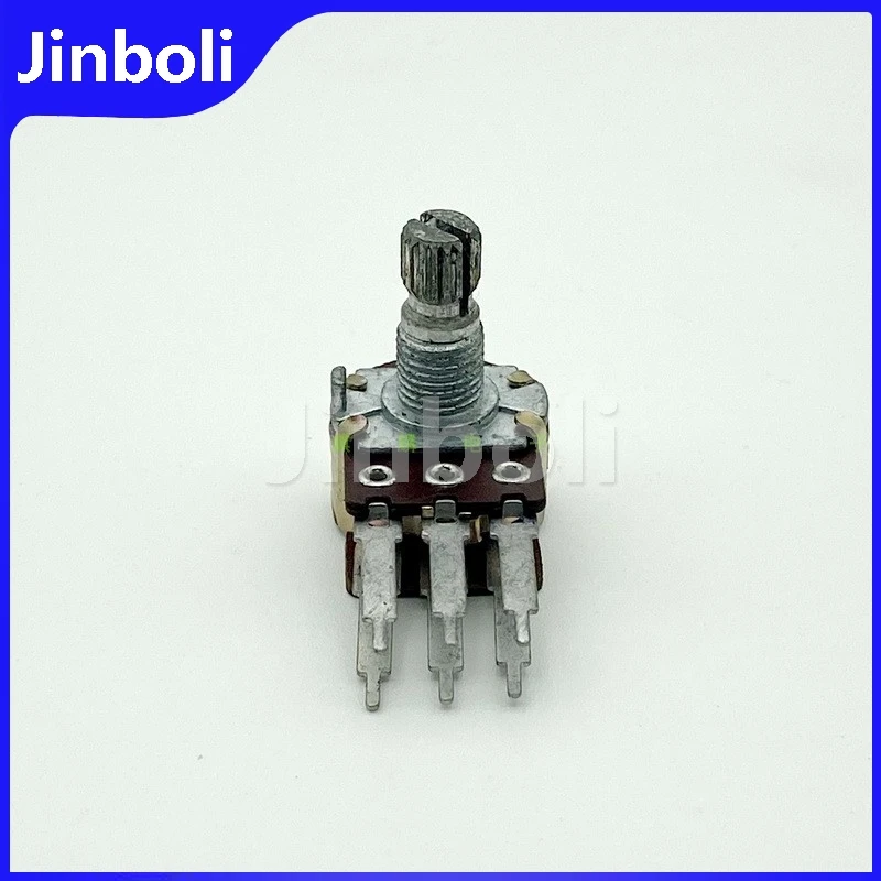 1PCS 16 Type A50K Double 6Pins Flower Shaft Length 15MM Amplifier Audio Speaker Volume Adjustment Potentiometer