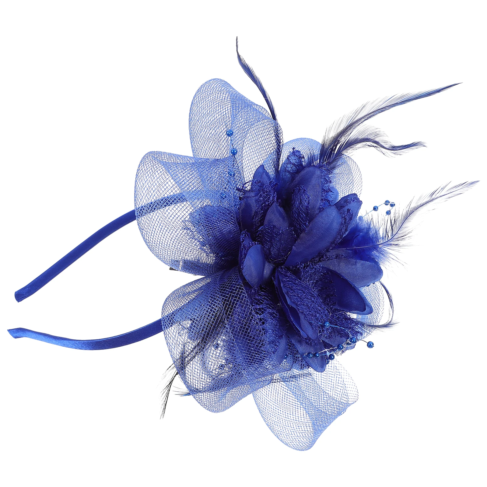 

Vintage Fascinator Headband Plume Mesh Hair Clip Elegant Tea Party Wedding Bridal Decorative Hat Banquet Lightweight Breathable