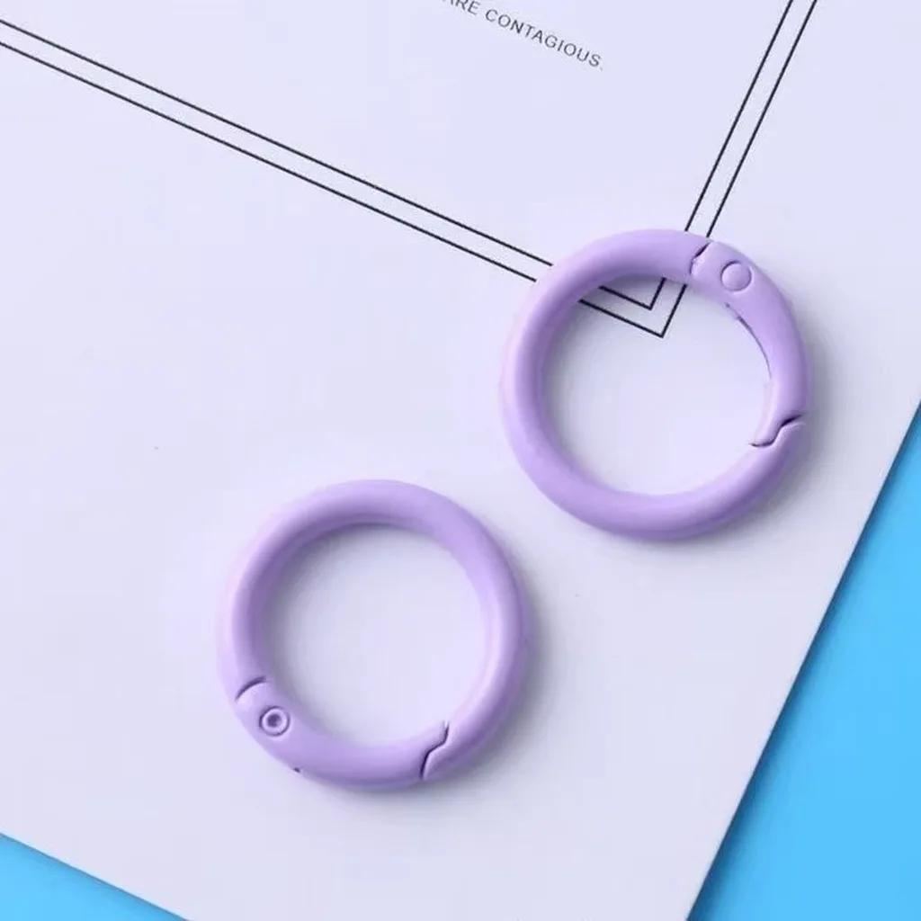 Sewing Accessory Rings Round Spring Buckle Jewelry Making Rings Long Lasting Round Spring Rings For Handmade Creation Works