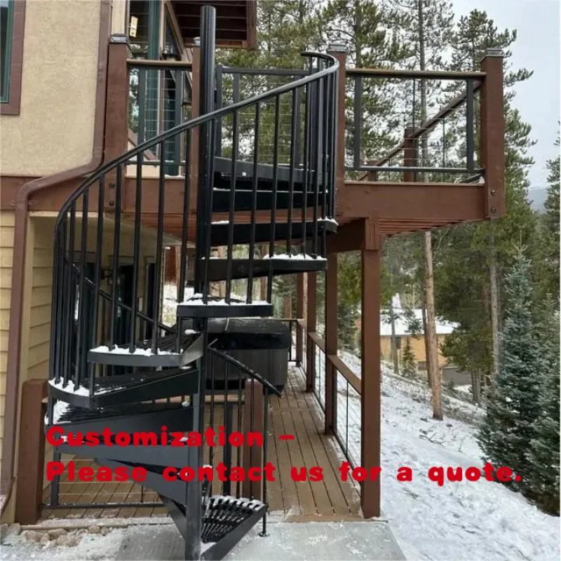 

custom.Balcony Staircase Outdoor Prefabricated Steel Frame Rust Resistant Easy Installation and Maintenance