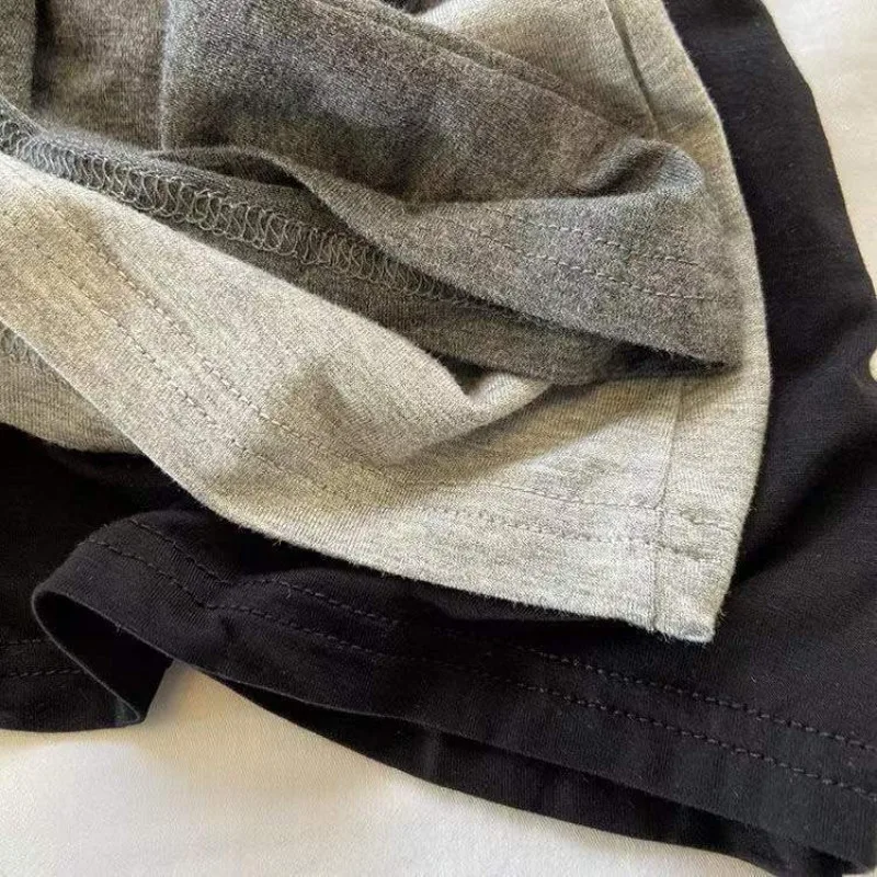 Solid Shorts Women Comfortable Thin Basic Tender Elastic Waist Casual All-match Korean Style Lazy College Classic Summer Daily