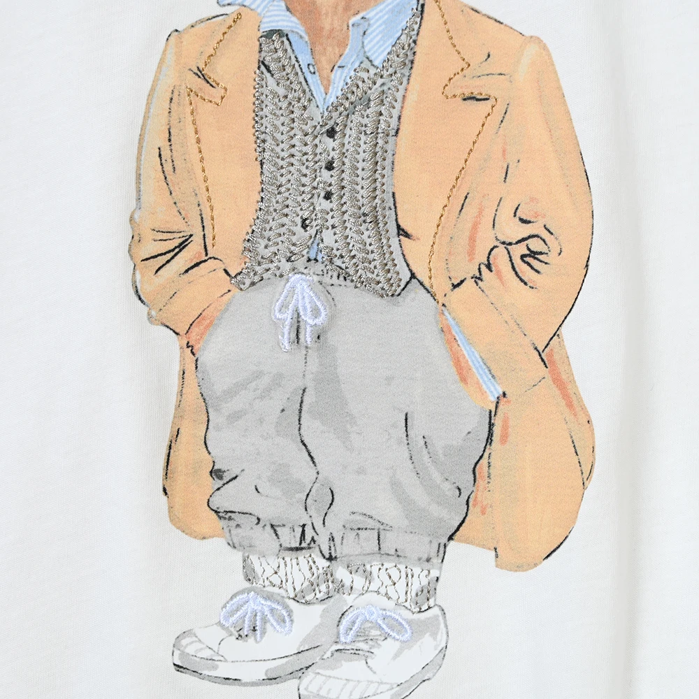 Été nouveau coton femme rond Ne ort Sve T-shirt sérigraphié décontracté Sle coupe droite longueur régulière