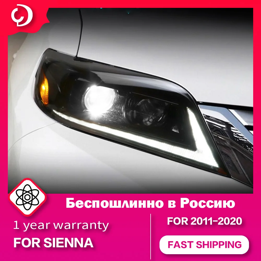 

Car Headlights for Toyota Sienna 2011-2020 LED DRL Head Lamp Foco LED DRL Turn Signal Angel Eyes Led Projector Bifocal Lens