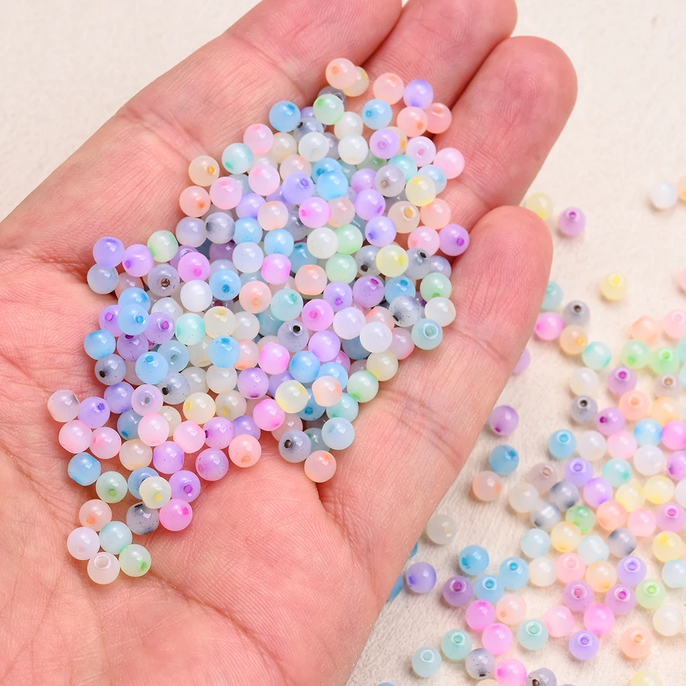 200 Stück Bunte Katzenauge-Glasperlen Hochwertige Lose Spacer-Perlen für Schmuckherstellung DIY Armband Halskette Zubehör – Detail 3