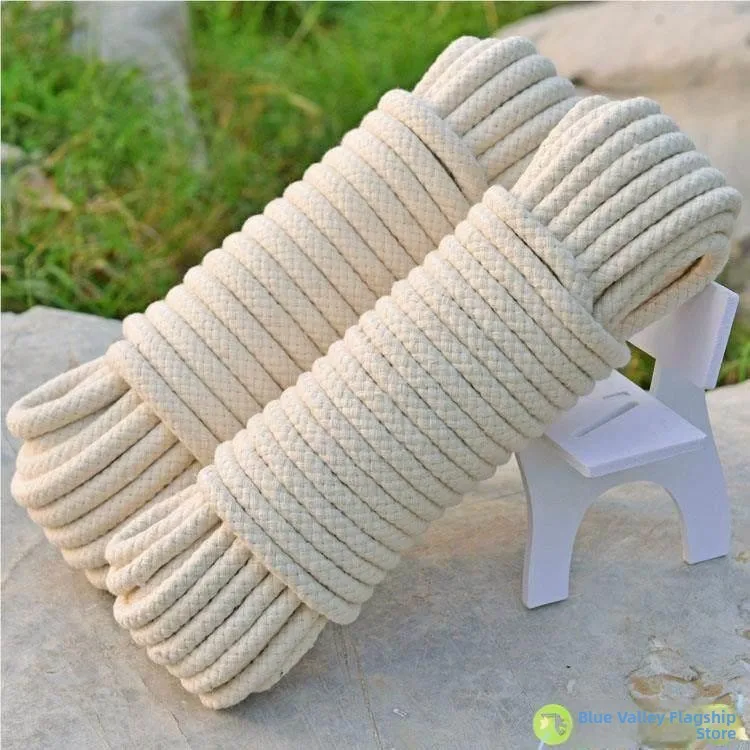 

Хлопково-льняная веревка, канат для дома, хлопковая веревка для буксировки, декоративная конопляная веревка, веревка для качелей, простая и стильная