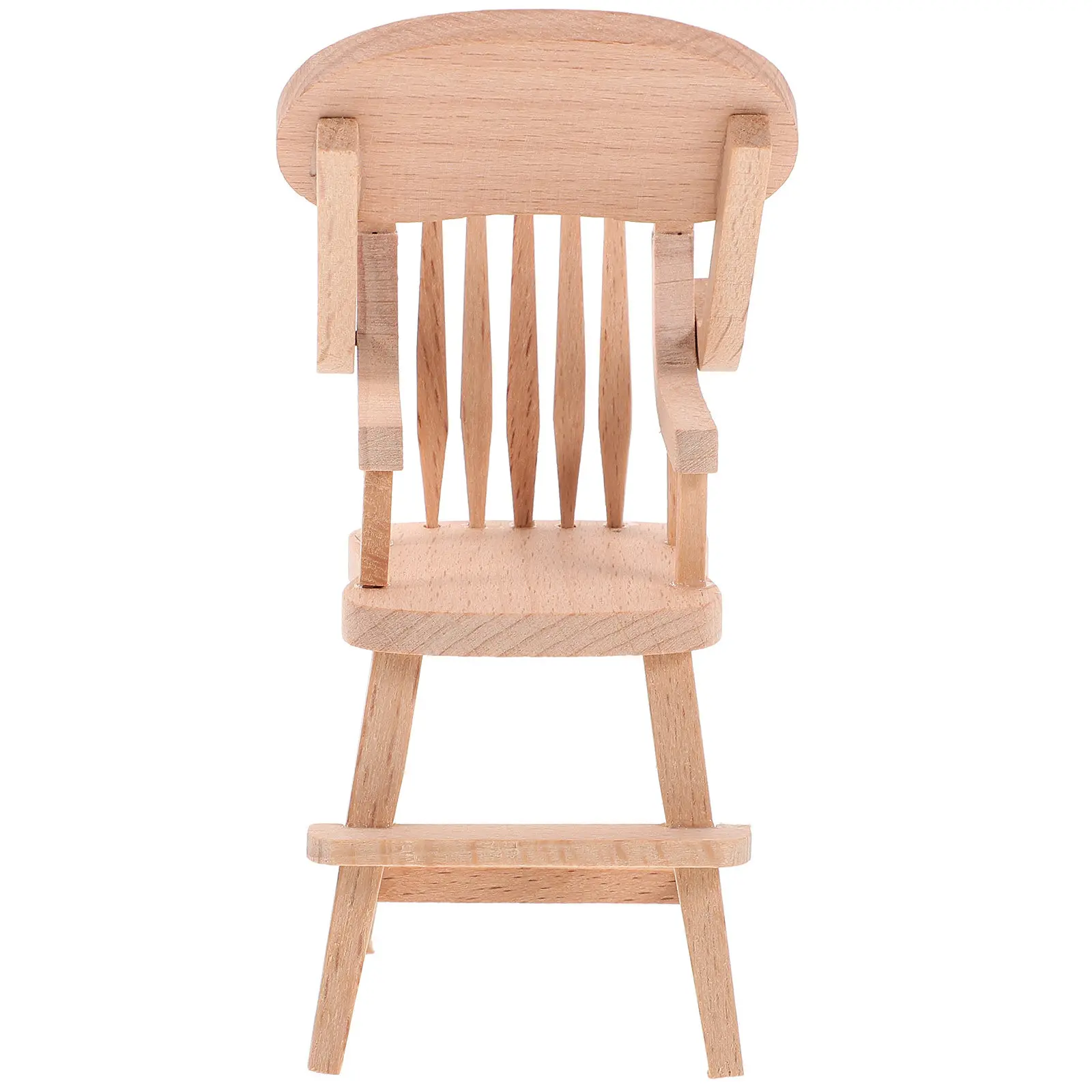 

Wooden Miniature Highchair for Dollhouse Decor Mini House Decoration Sturdy Compact Lightweight Exquisite Handcrafted Desktop