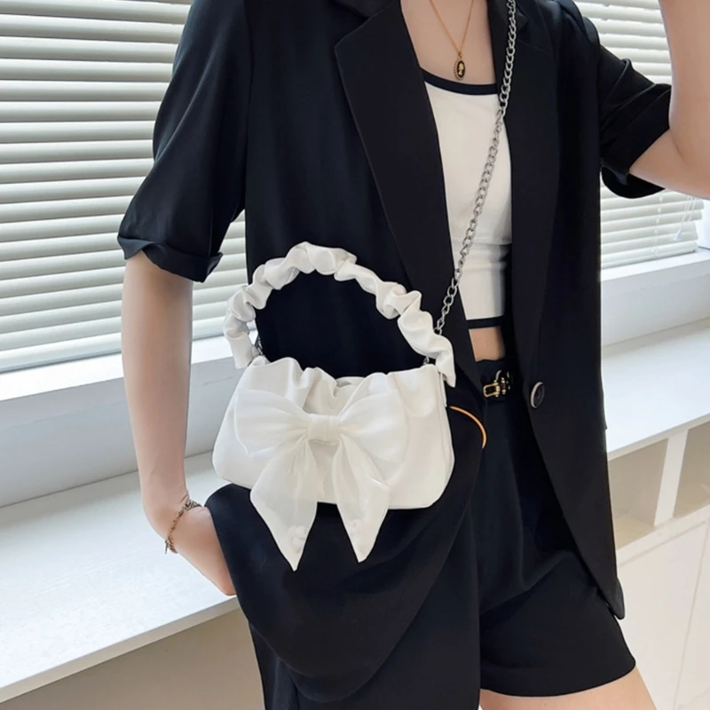 

H3CB Women's Handbags Bowknot Clutches Purses Purse Stylish Casual Trendy Shoulder Bag Crossbody Bag with Removable Strap