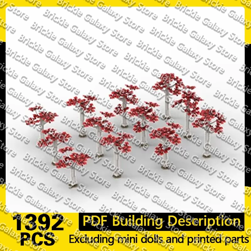 QWERTCreators Plant Series Model MOC Building Bricks Medium Thicket Modular Technology Gifts Holiday Assemble Children Toys Suit