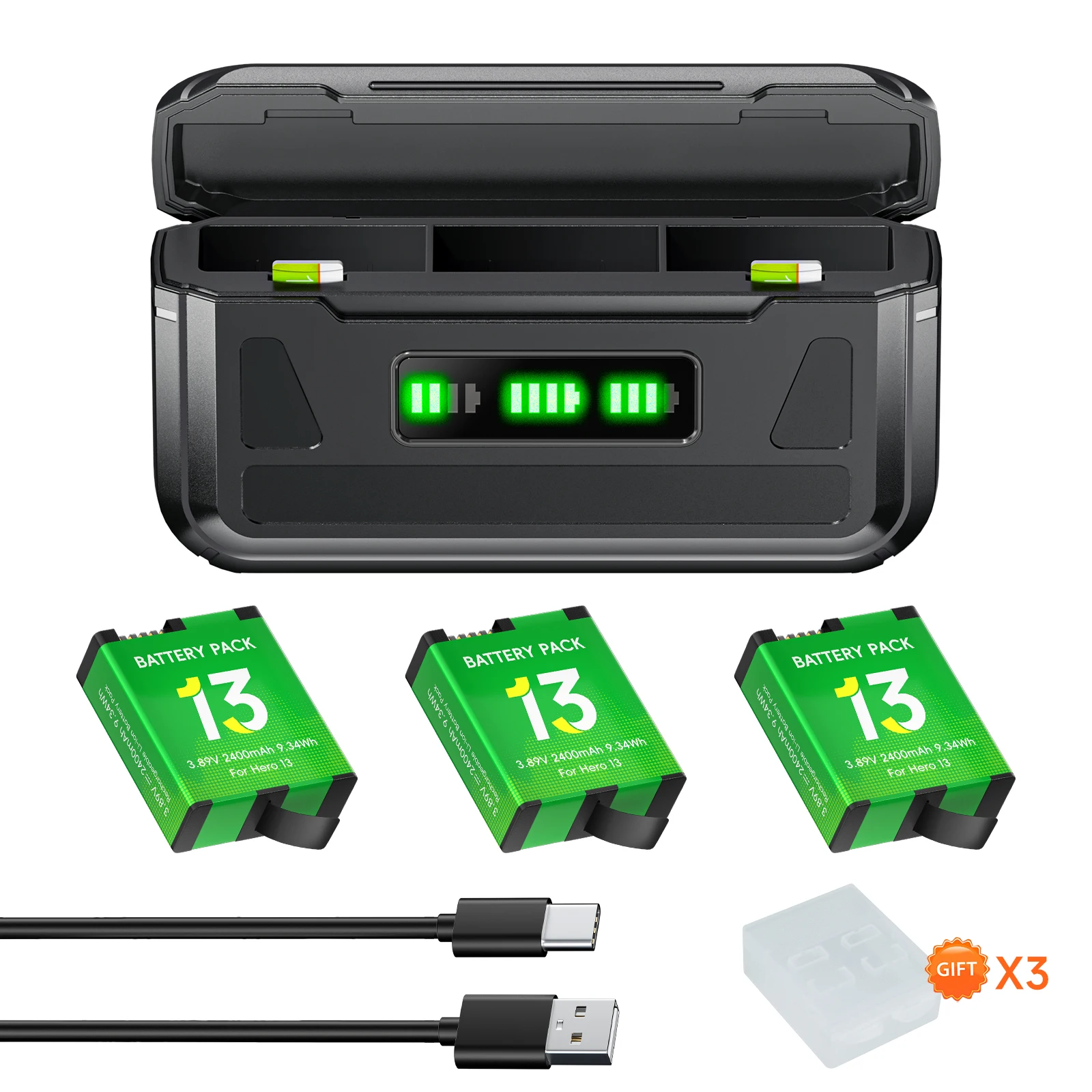 3 Battery 1 Charger