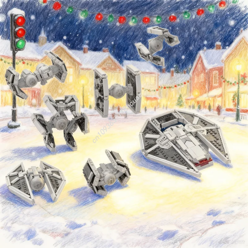 

1446pcs MOC Star Battle Sienars Pride Complete Tie Starfighter Model Building Blocks Christmas Gifts Toys Construction Kids