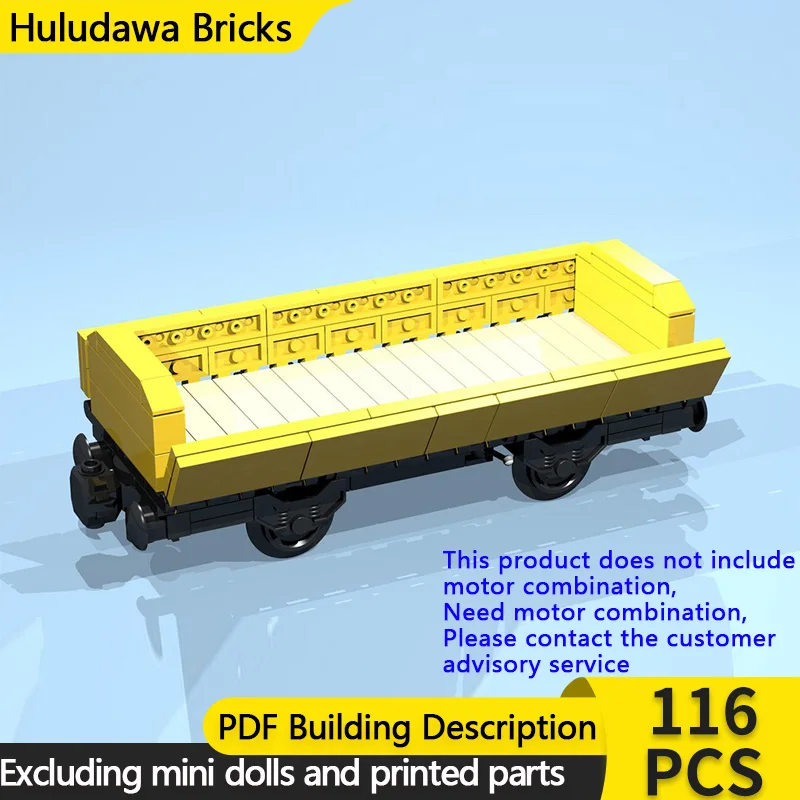 

Модель городской автомобиль MOC, строительные кирпичи, 4-колесный открытый бортовой вагон, модульная технология, детские праздничные подарки, сборка игрушек, костюм