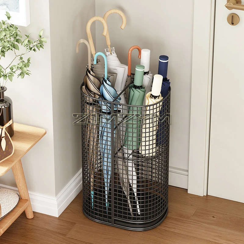 Free Standing Umbrella Holder Rack for Entryway, Umbrella Basket, Walking Sticks, Canes Storage Organizer