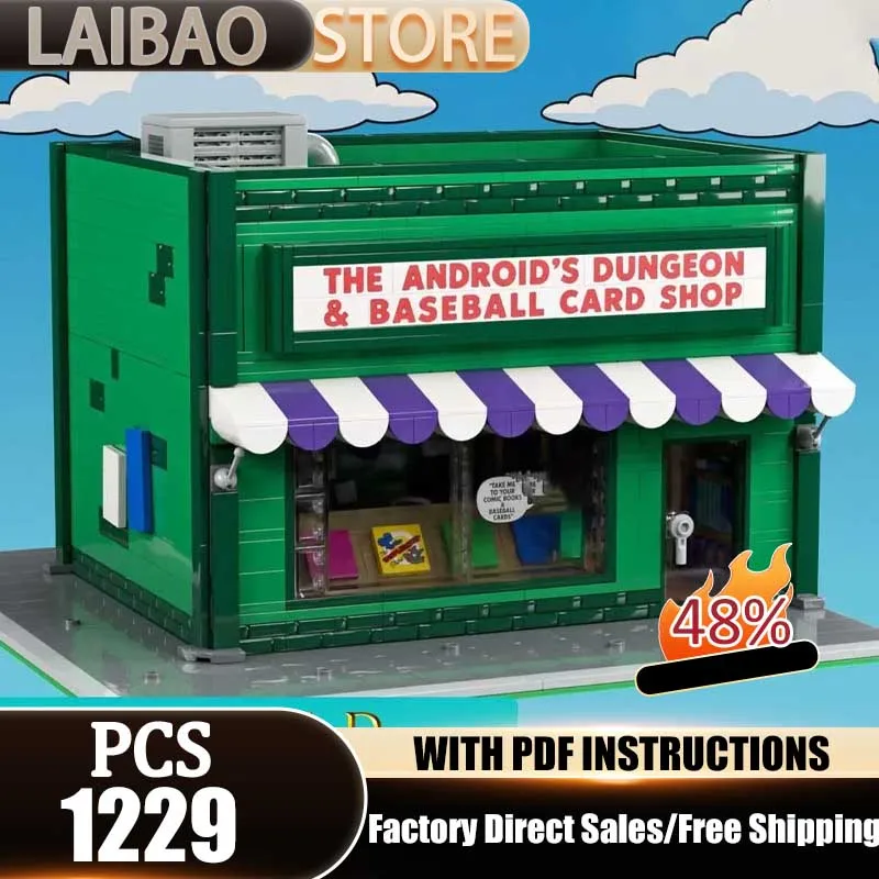 Popular Movie Series Moc Building Blocks Dungeon & Baseball Card Shop Model Technology Bricks DIY Assembly Set Gifts Holiday Toy