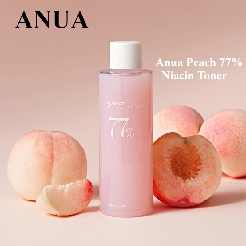 Anua Peach 77% Niacin Essence Toner 250ml and Peach 70% Niacinamide Serum Essence 30ml  Moisturizing Ceramide Korean Original