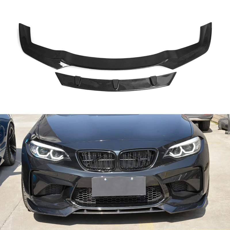 

Carbon Fiber Front Bumper Lip Spoiler For 2 Series F87 M2 Coupe 2 Door 2016 2017 2018 Car Front Lip Splitters