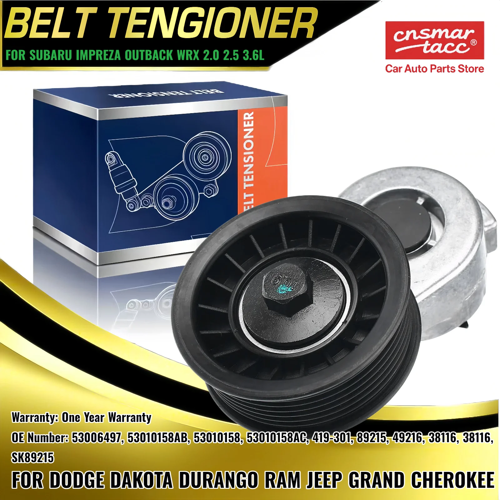 

Натяжитель ремня со шкивом для Dodge Ram 1500 Dakota Durango Jeep Grand Cherokee 53006497 53010158AB 53010158 53010158AC