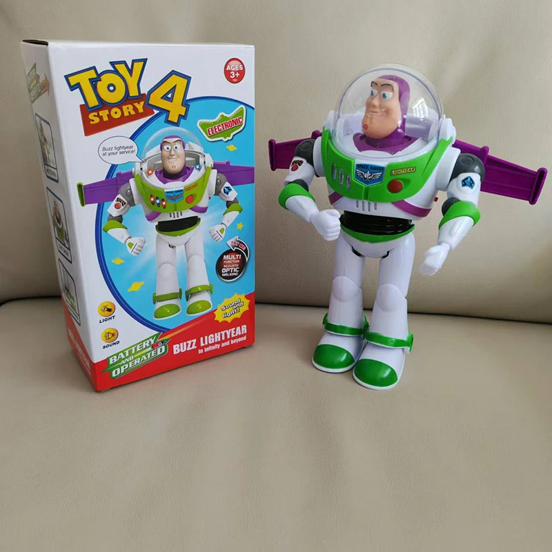 Disney Toy Story Buzz Lightyear Model Toys Pixar Electric Walking Robot Doll Action Figure Toy Birthday Gift Toys Model For Kids