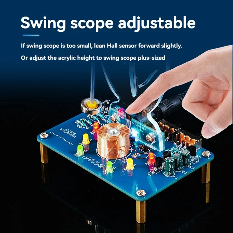 Electromagnetic Swing DIY Electronic Kits Magnetic Levitation Moving Flowing Lights Soldering Practice Loose Parts