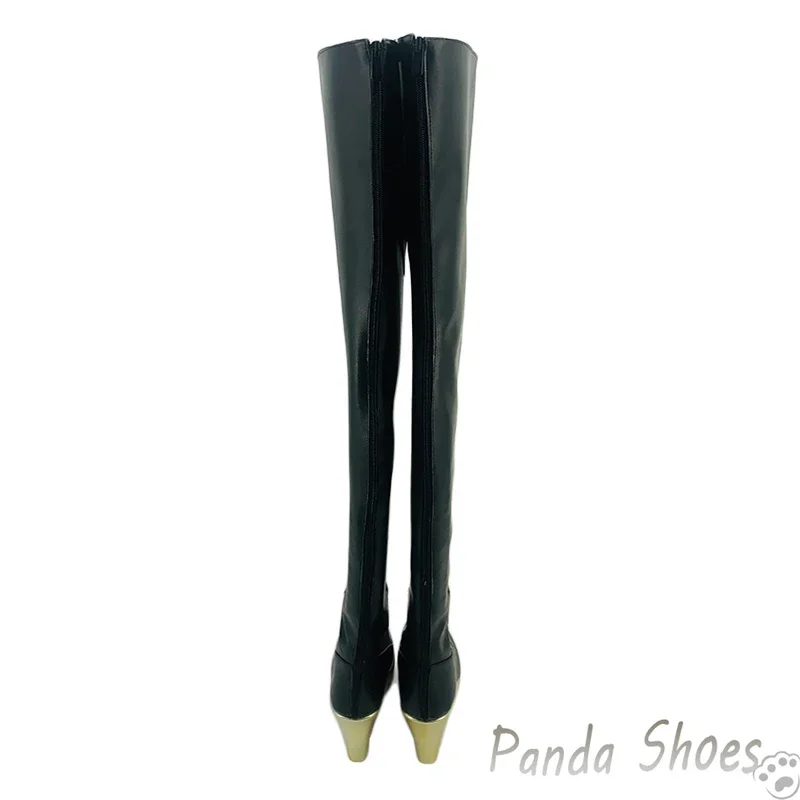 LOL Ahri Cosplay Shoes Anime Game League of Legends Cos Black Long Boot Fox Ahri Cosplay Costume Prop Shoes for Halloween Party