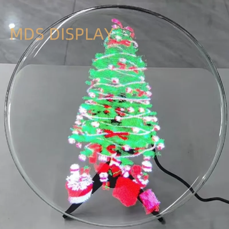Layar Kipas Holografik 3D Shenzhen MDS 23 inci untuk Aplikasi Dalam Ruangan, Dekorasi Toko dan Rumah dengan Opsi Pengisian Daya Portabel