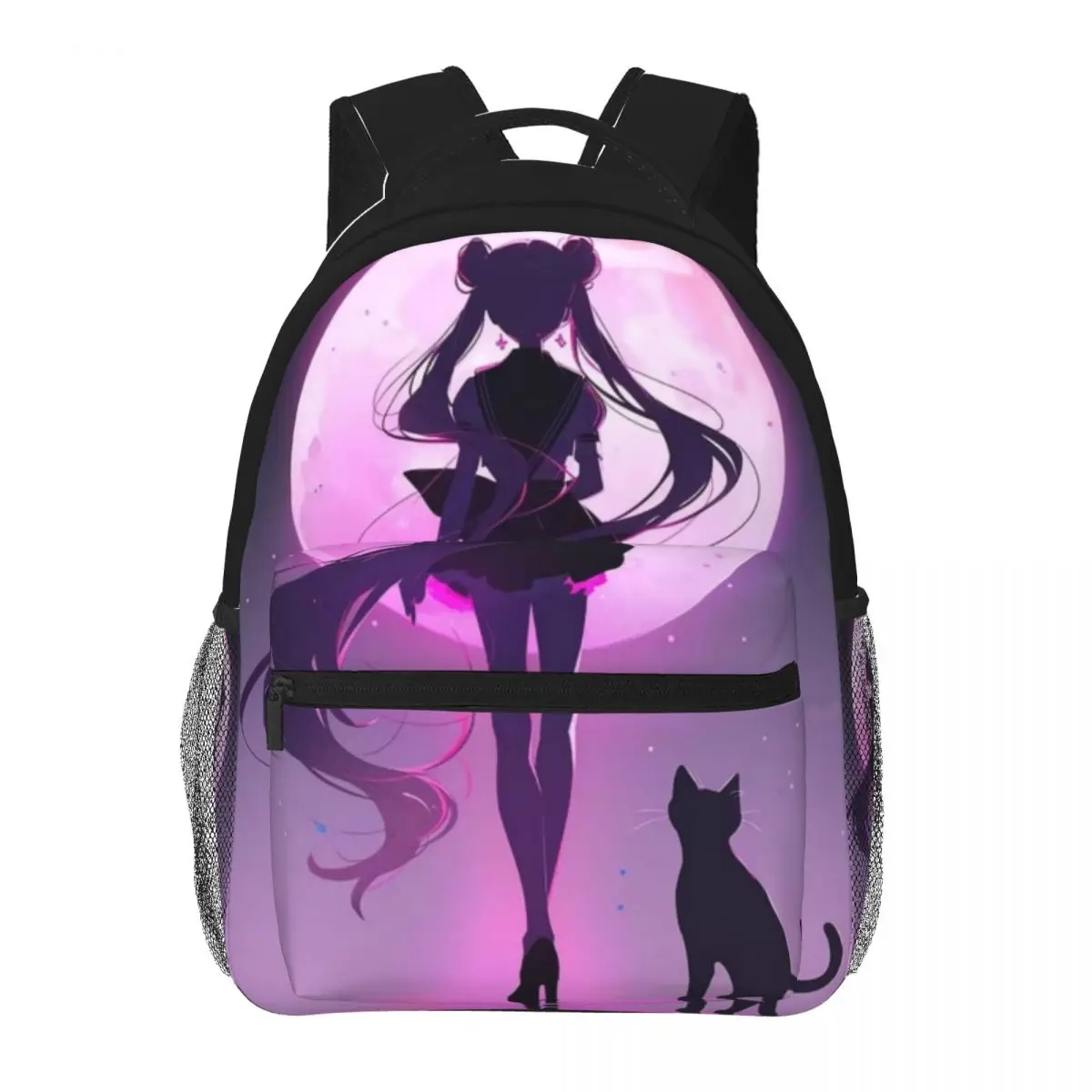 Girls-Sailor- Moon Fashion Kids Backpack Women Teenagers Schoolbags Travel Laptop Backpack 16inch