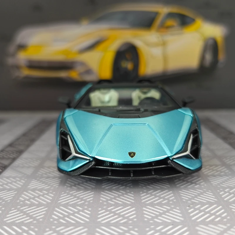 

1:32 Simulation Lamborghini Sian alloy car model ornament collection convertible supercar car model gift, door can be opened